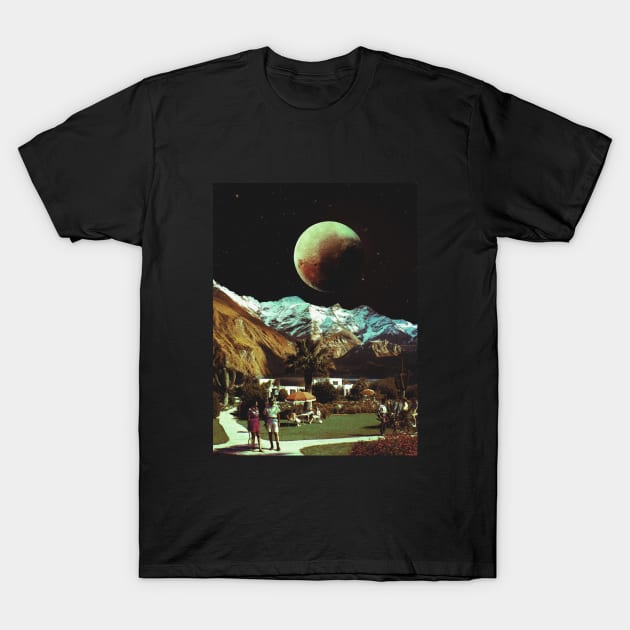 Pluto View Resort - Retro Futurism, Space Aesthetic, Vintage Sci-Fi T-Shirt by jessgaspar